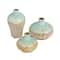 Hello Honey® Distressed Finish Brown & White Terracotta Vase Set
